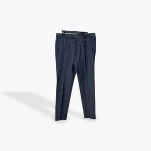 Vince Mens Navy Micro Stripe Cotton Tailored Trousers Pants Size 34 M2593-2225